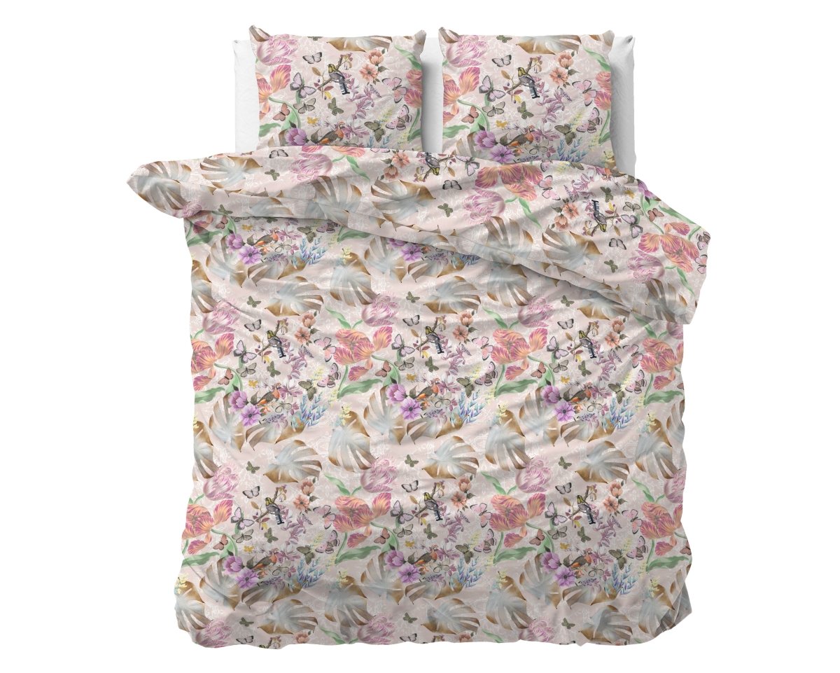 Polycotton Duvet Cover Set Sierra | Pink | Double - 200cm (W) x 220cm (L) - The Bedding & Blankets Store