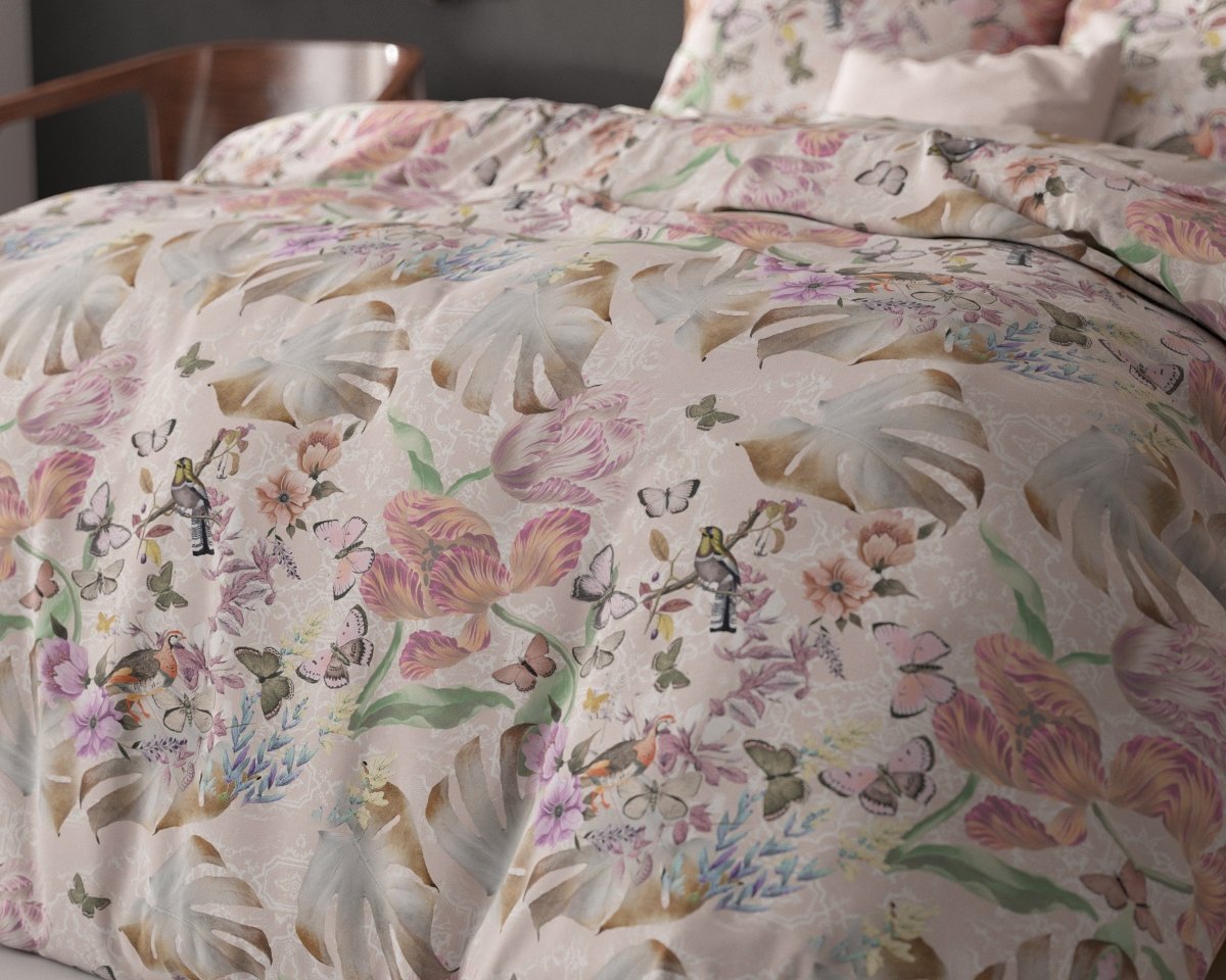 Polycotton Duvet Cover Set Sierra | Pink | Single - 140cm (W) x 220cm (L) - The Bedding & Blankets Store