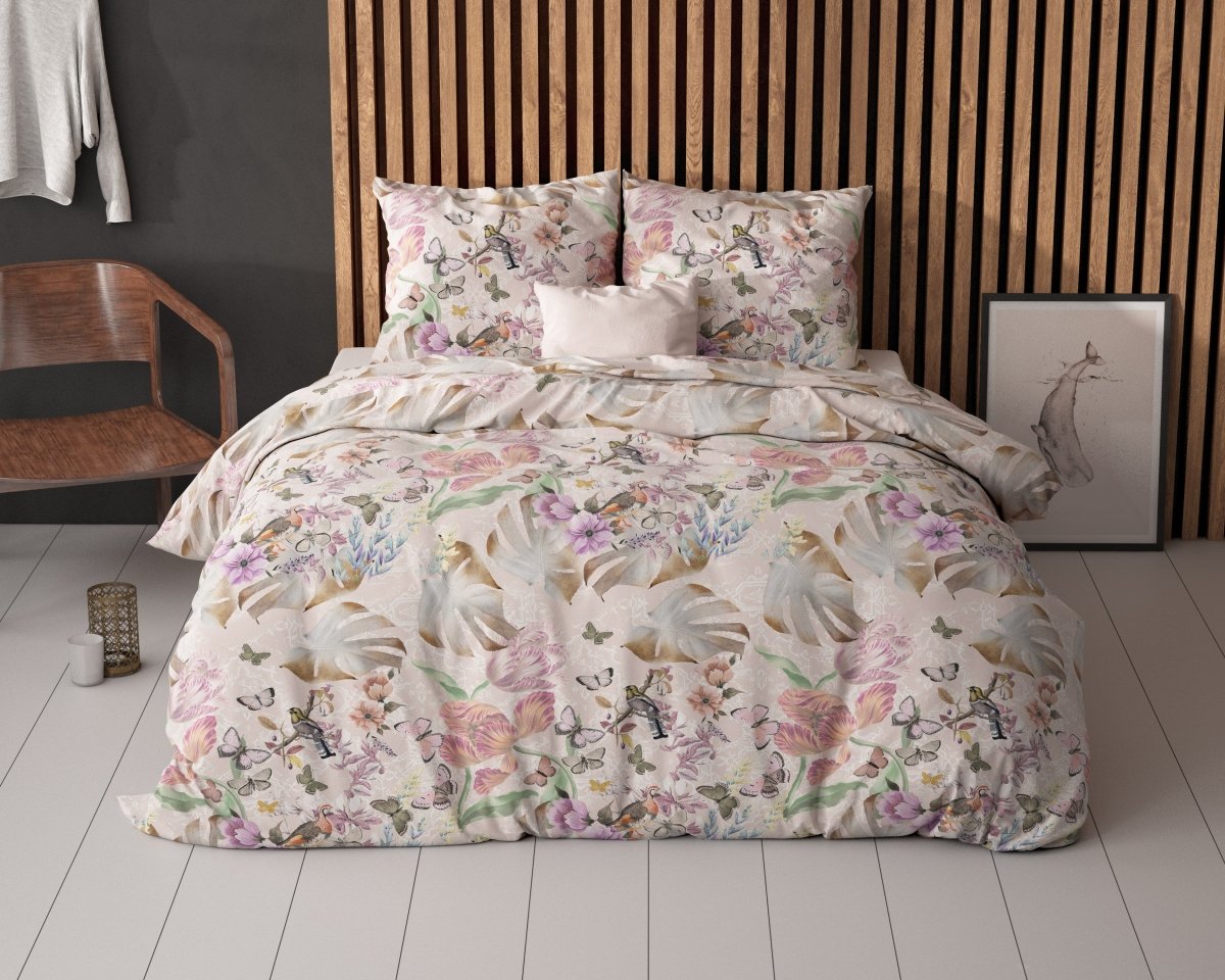 Polycotton Duvet Cover Set Sierra | Pink | Single - 140cm (W) x 220cm (L) - The Bedding & Blankets Store