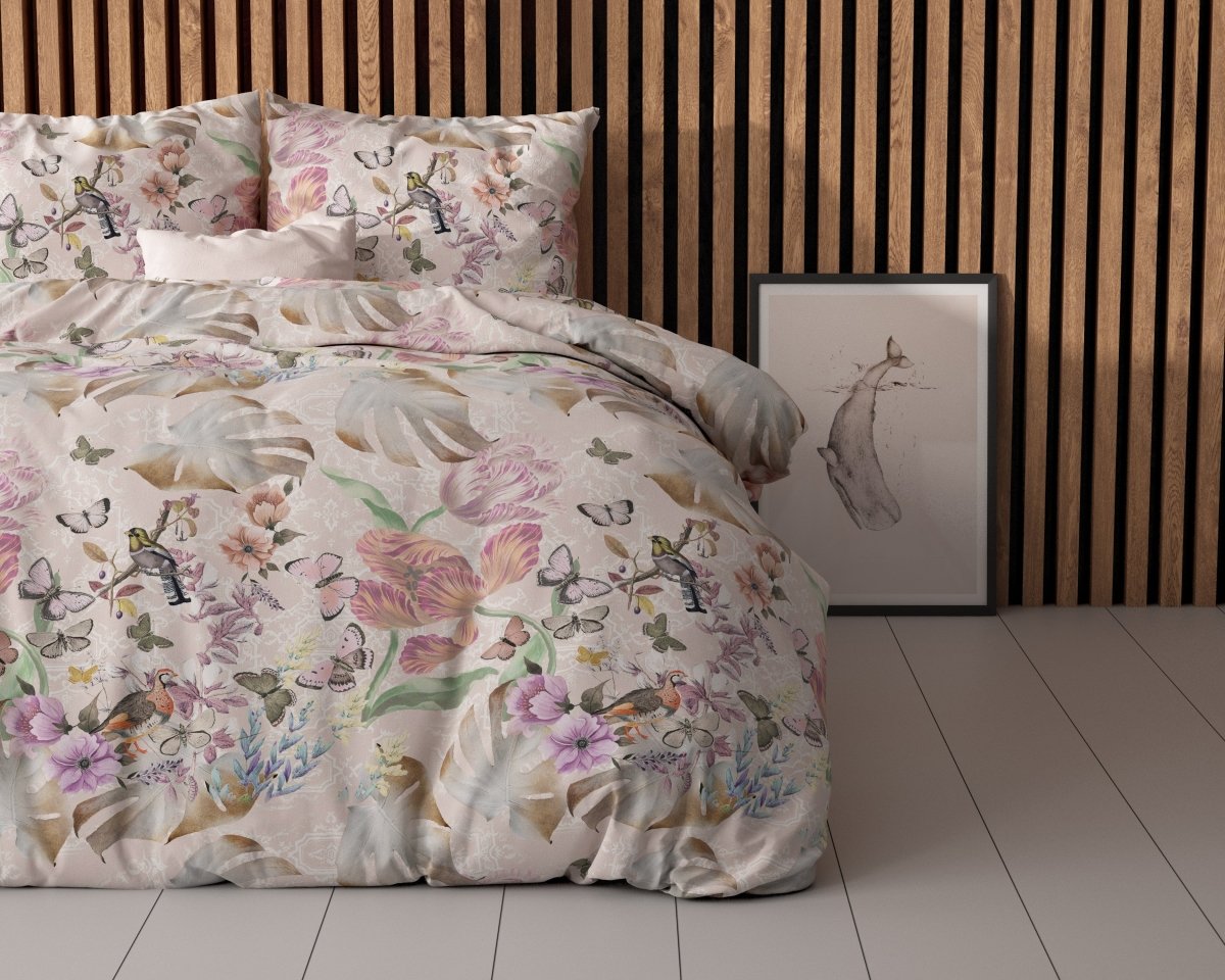 Polycotton Duvet Cover Set Sierra | Pink | Single - 140cm (W) x 220cm (L) - The Bedding & Blankets Store