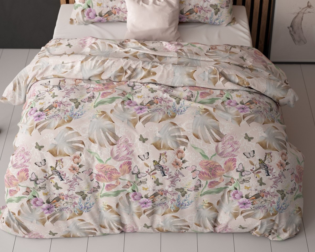 Polycotton Duvet Cover Set Sierra | Pink | Single - 140cm (W) x 220cm (L) - The Bedding & Blankets Store