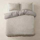 Polyester Duvet Cover Set Flanel Art | Beige | Double - 200cm (W) x 220cm (L) - The Bedding & Blankets Store