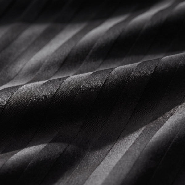 Premium Microfibre Percale Duvet Cover Set Dallas | Black | Single - 140cm (W) x 220cm (L) - The Bedding & Blankets Store