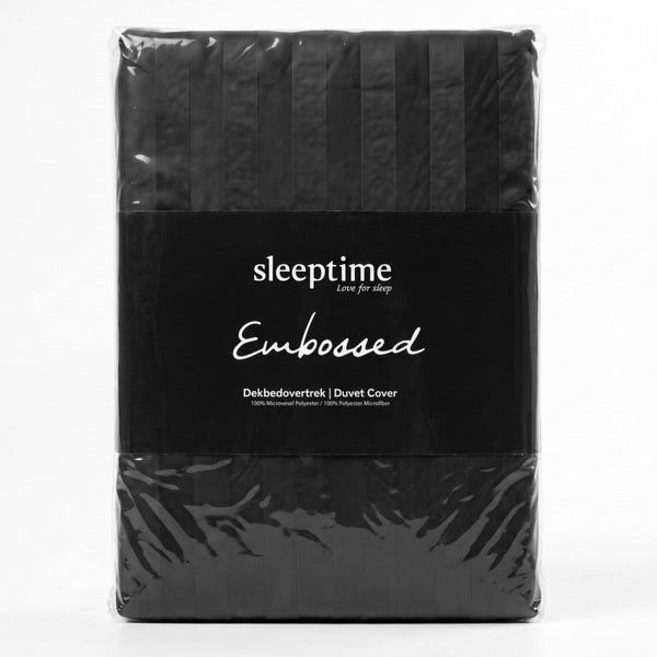 Premium Microfibre Percale Duvet Cover Set Dallas | Black | Single - 140cm (W) x 220cm (L) - The Bedding & Blankets Store