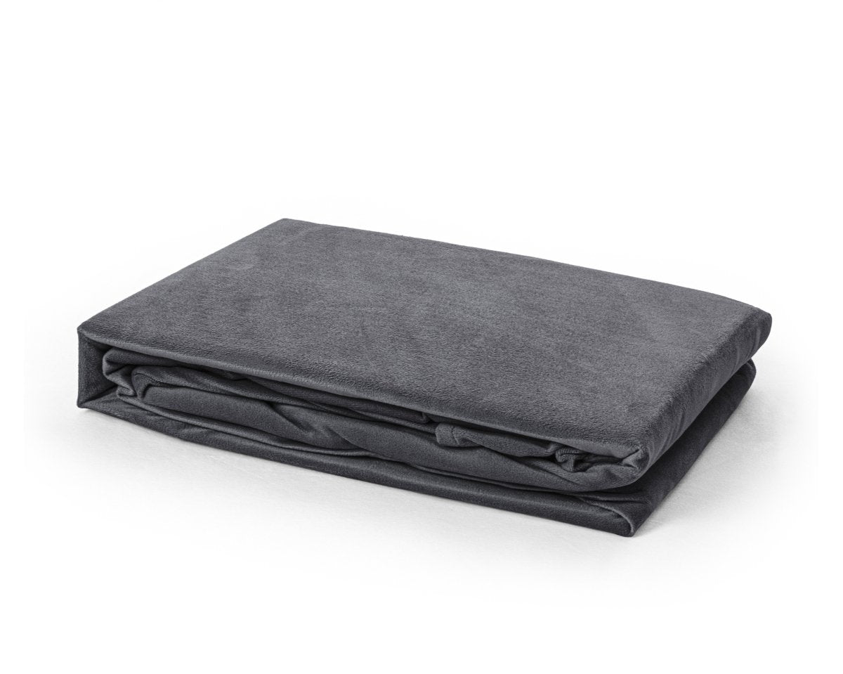 Premium Velvet Fitted Sheet | Anthracite Grey | Single 90 x 200cm (L) x 30cm (D) - The Bedding & Blankets Store