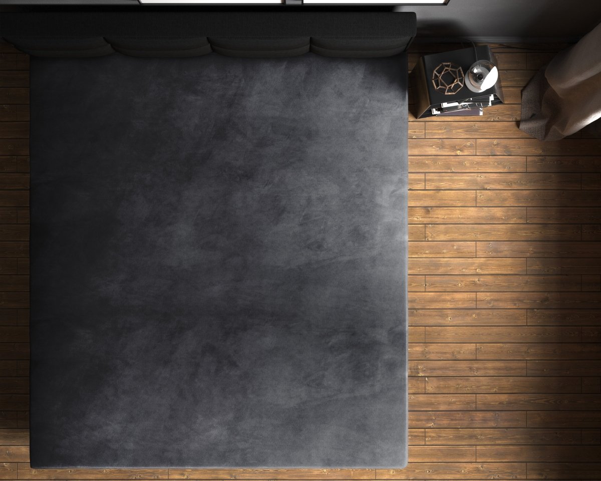 Premium Velvet Fitted Sheet | Anthracite Grey | Single 90 x 200cm (L) x 30cm (D) - The Bedding & Blankets Store