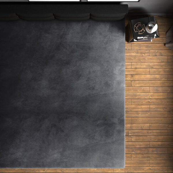 Premium Velvet Fitted Sheet | Anthracite Grey | Single 90 x 200cm (L) x 30cm (D) - The Bedding & Blankets Store