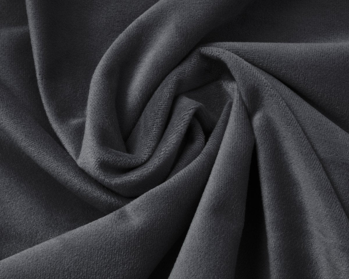 Premium Velvet Fitted Sheet | Anthracite Grey | Single 90 x 200cm (L) x 30cm (D) - The Bedding & Blankets Store