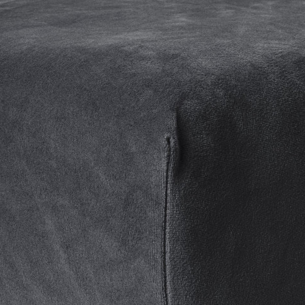 Premium Velvet Fitted Sheet | Anthracite Grey | Single 90 x 200cm (L) x 30cm (D) - The Bedding & Blankets Store