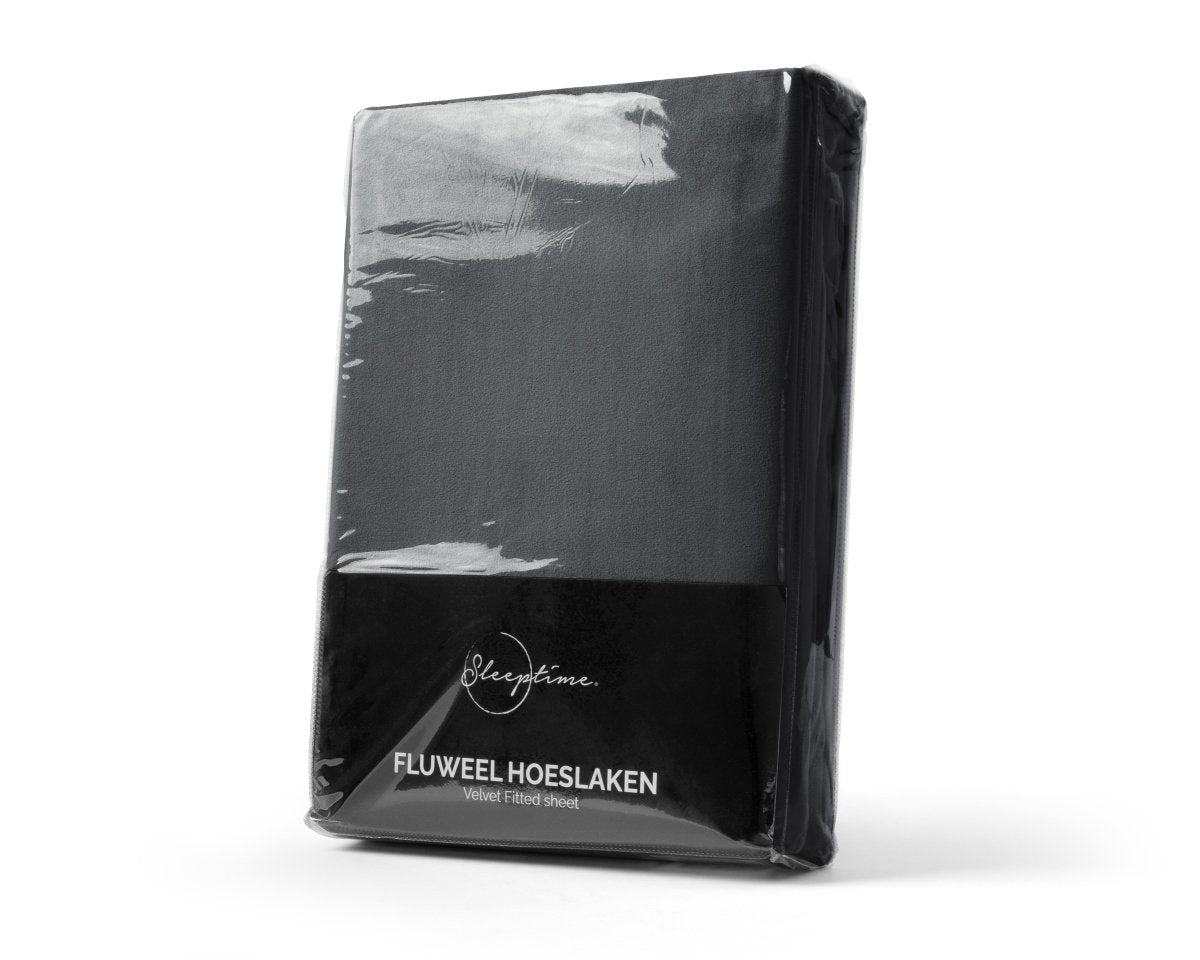 Premium Velvet Fitted Sheet | Anthracite Grey | Single 90 x 200cm (L) x 30cm (D) - The Bedding & Blankets Store