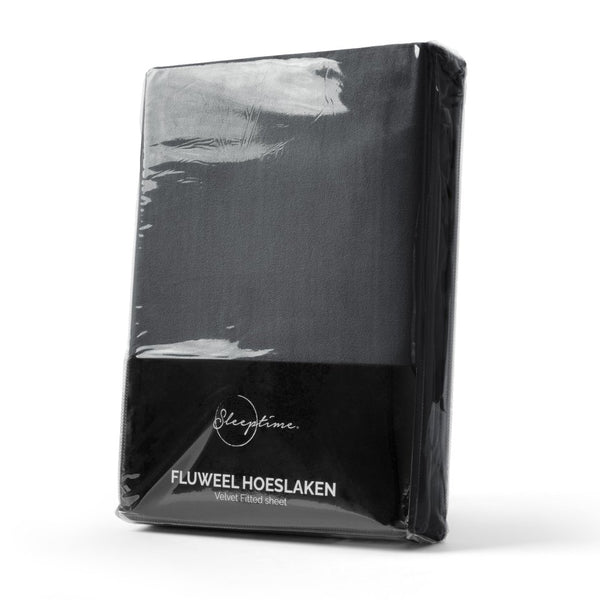 Premium Velvet Fitted Sheet | Anthracite Grey | Single 90 x 200cm (L) x 30cm (D) - The Bedding & Blankets Store