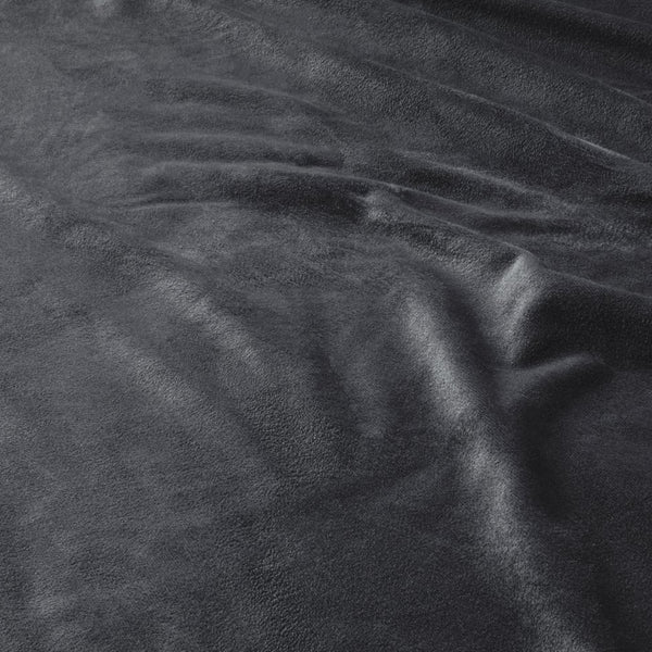 Premium Velvet Fitted Sheet | Anthracite Grey | Single 90 x 200cm (L) x 30cm (D) - The Bedding & Blankets Store
