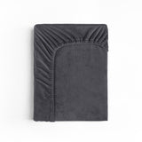 Premium Velvet Fitted Sheet | Anthracite Grey | Single 90 x 200cm (L) x 30cm (D) - The Bedding & Blankets Store