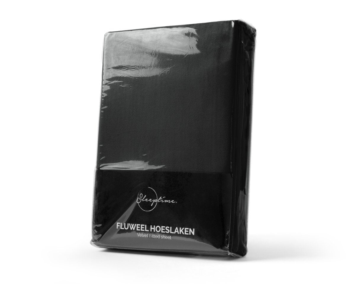 Premium Velvet Fitted Sheet | Black | Single 90 x 200cm (L) x 30cm (D) - The Bedding & Blankets Store