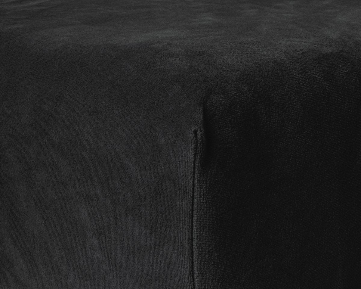 Premium Velvet Fitted Sheet | Black | Single 90 x 200cm (L) x 30cm (D) - The Bedding & Blankets Store