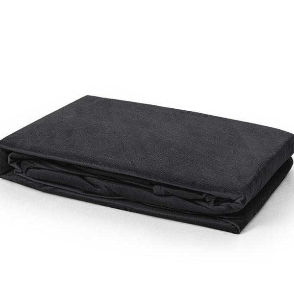 Premium Velvet Fitted Sheet | Black | Single 90 x 200cm (L) x 30cm (D) - The Bedding & Blankets Store