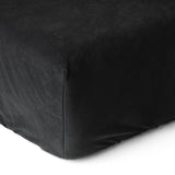 Premium Velvet Fitted Sheet | Black | Single 90 x 200cm (L) x 30cm (D) - The Bedding & Blankets Store