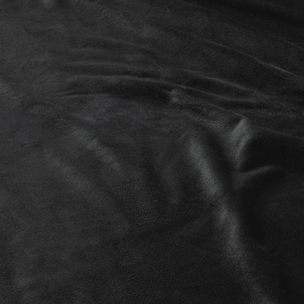 Premium Velvet Fitted Sheet | Black | Single 90 x 200cm (L) x 30cm (D) - The Bedding & Blankets Store