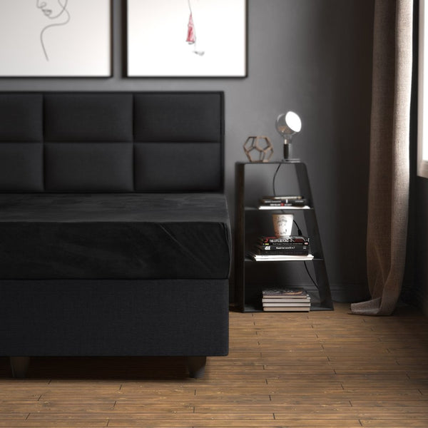 Premium Velvet Fitted Sheet | Black | Single 90 x 200cm (L) x 30cm (D) - The Bedding & Blankets Store
