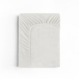 Premium Velvet Fitted Sheet | Cream | Single 90 x 200cm (L) x 30cm (D) - The Bedding & Blankets Store