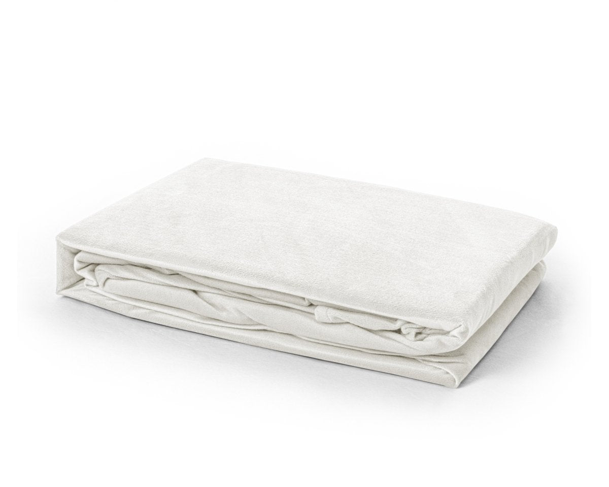 Premium Velvet Fitted Sheet | Cream | Single 90 x 200cm (L) x 30cm (D) - The Bedding & Blankets Store
