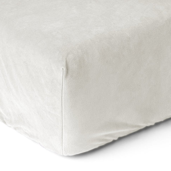 Premium Velvet Fitted Sheet | Cream | Single 90 x 200cm (L) x 30cm (D) - The Bedding & Blankets Store