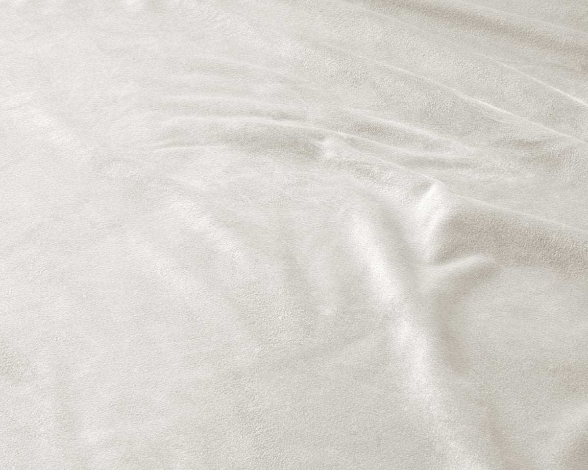 Premium Velvet Fitted Sheet | Cream | Single 90 x 200cm (L) x 30cm (D) - The Bedding & Blankets Store