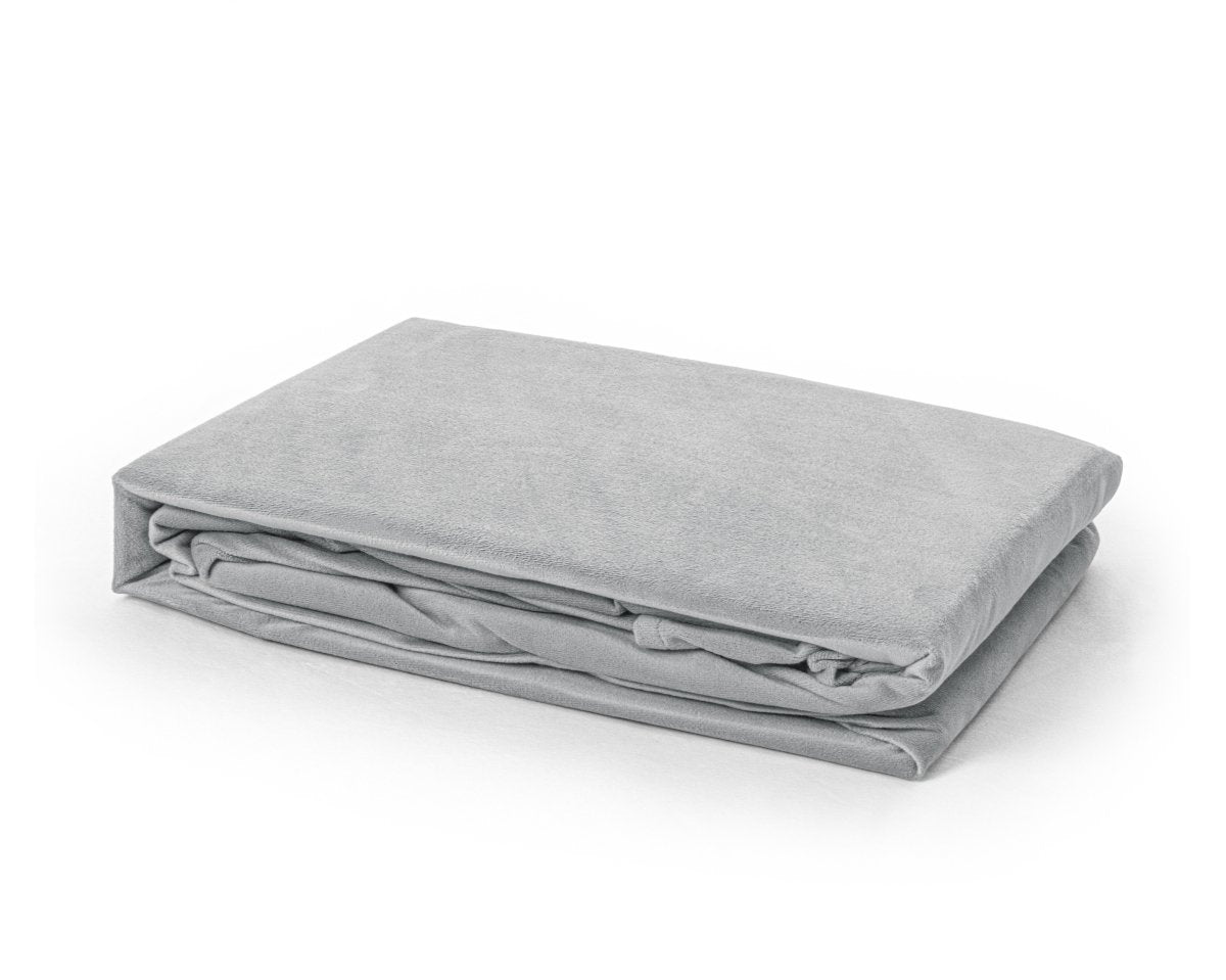 Premium Velvet Fitted Sheet | Grey | Single 90 x 200cm (L) x 30cm (D) - The Bedding & Blankets Store