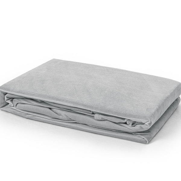 Premium Velvet Fitted Sheet | Grey | Single 90 x 200cm (L) x 30cm (D) - The Bedding & Blankets Store