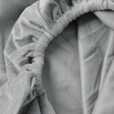 Premium Velvet Fitted Sheet | Grey | Single 90 x 200cm (L) x 30cm (D) - The Bedding & Blankets Store