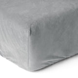 Premium Velvet Fitted Sheet | Grey | Single 90 x 200cm (L) x 30cm (D) - The Bedding & Blankets Store