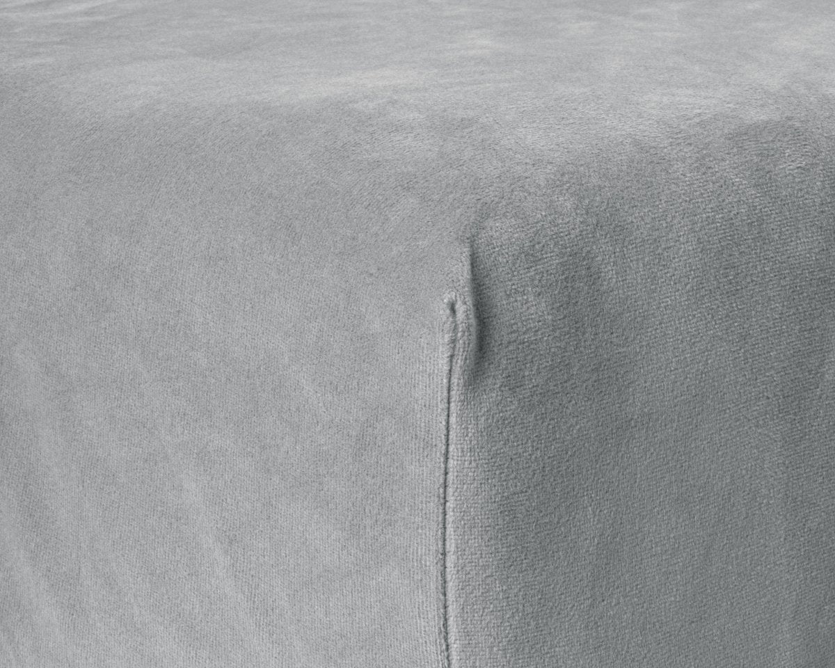 Premium Velvet Fitted Sheet | Grey | Single 90 x 200cm (L) x 30cm (D) - The Bedding & Blankets Store