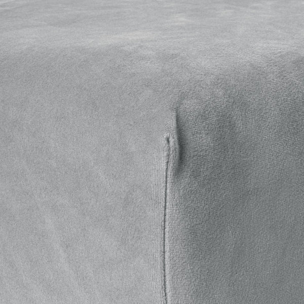 Premium Velvet Fitted Sheet | Grey | Single 90 x 200cm (L) x 30cm (D) - The Bedding & Blankets Store