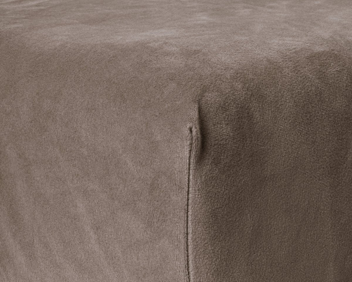 Premium Velvet Fitted Sheet | Taupe | Single 90 x 200cm (L) x 30cm (D) - The Bedding & Blankets Store