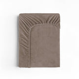 Premium Velvet Fitted Sheet | Taupe | Single 90 x 200cm (L) x 30cm (D) - The Bedding & Blankets Store