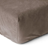 Premium Velvet Fitted Sheet | Taupe | Single 90 x 200cm (L) x 30cm (D) - The Bedding & Blankets Store