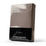 Premium Velvet Fitted Sheet | Taupe | Single 90 x 200cm (L) x 30cm (D) - The Bedding & Blankets Store