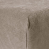Premium Velvet Fitted Sheet | Taupe/Grey | Single 90 x 200cm (L) x 30cm (D) - The Bedding & Blankets Store