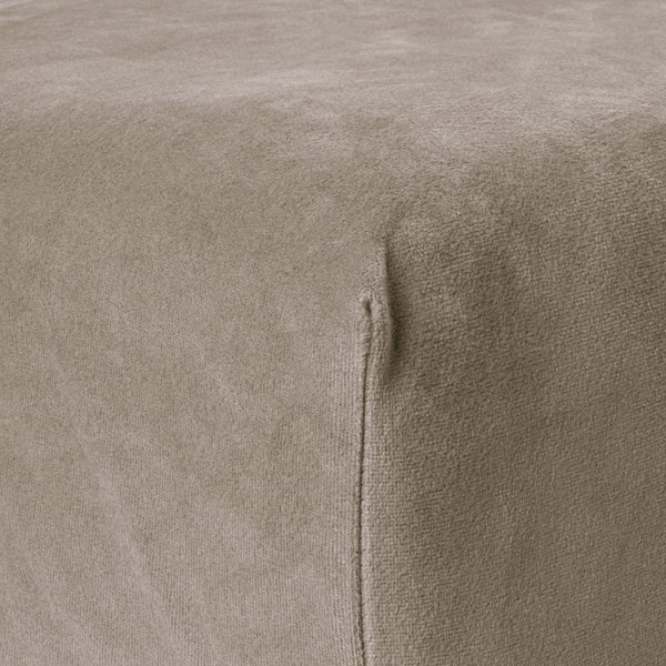 Premium Velvet Fitted Sheet | Taupe/Grey | Single 90 x 200cm (L) x 30cm (D) - The Bedding & Blankets Store