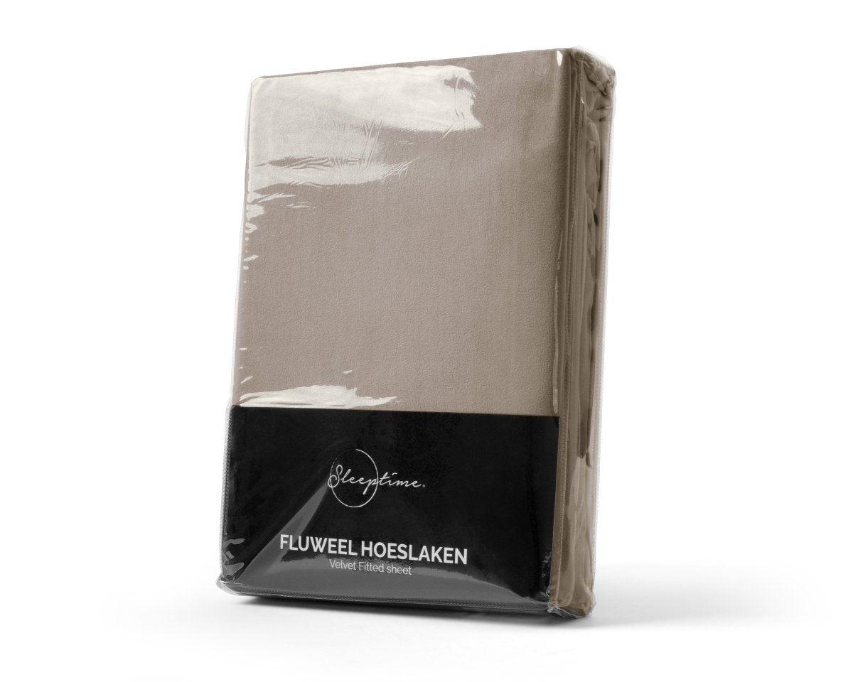 Premium Velvet Fitted Sheet | Taupe/Grey | Single 90 x 200cm (L) x 30cm (D) - The Bedding & Blankets Store