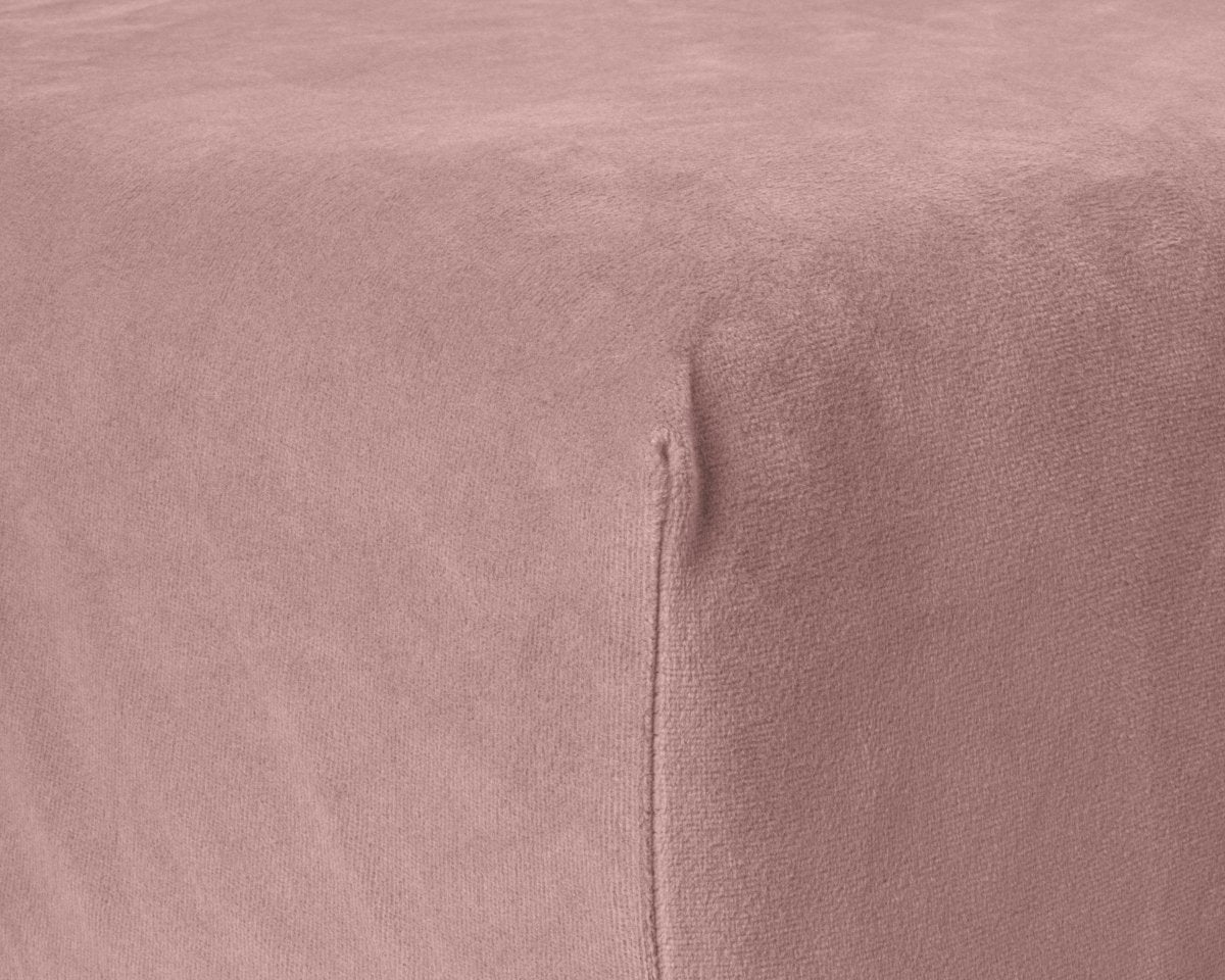 Premium Velvet Fitted Sheet | Vintage Pink | Single 90 x 200cm (L) x 30cm (D) - The Bedding & Blankets Store