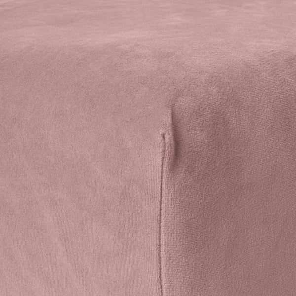 Premium Velvet Fitted Sheet | Vintage Pink | Single 90 x 200cm (L) x 30cm (D) - The Bedding & Blankets Store