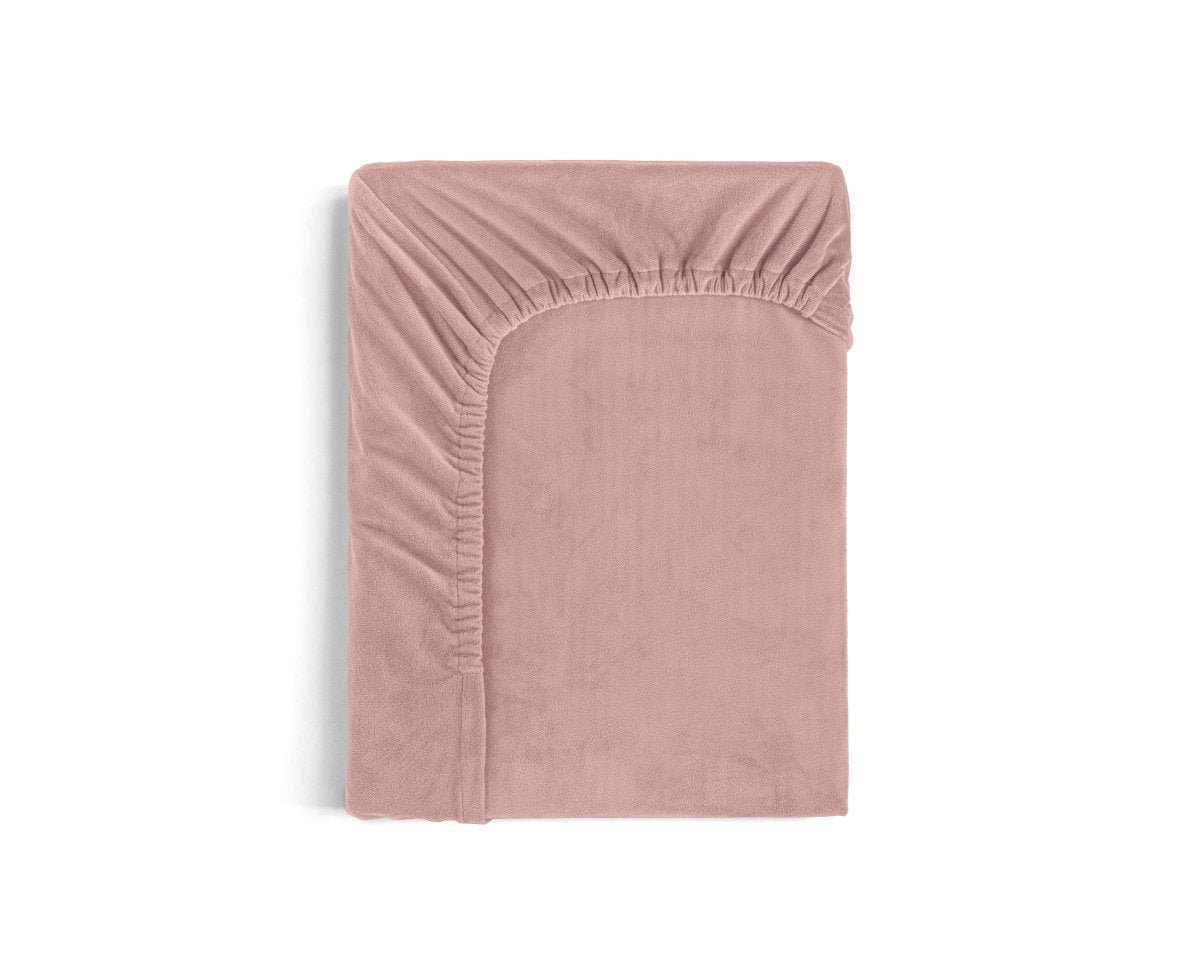 Premium Velvet Fitted Sheet | Vintage Pink | Single 90 x 200cm (L) x 30cm (D) - The Bedding & Blankets Store
