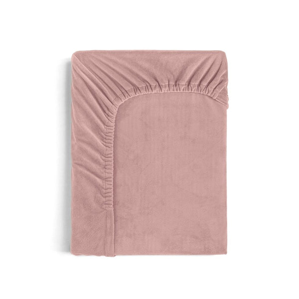 Premium Velvet Fitted Sheet | Vintage Pink | Single 90 x 200cm (L) x 30cm (D) - The Bedding & Blankets Store