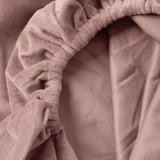 Premium Velvet Fitted Sheet | Vintage Pink | Single 90 x 200cm (L) x 30cm (D) - The Bedding & Blankets Store