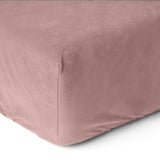 Premium Velvet Fitted Sheet | Vintage Pink | Single 90 x 200cm (L) x 30cm (D) - The Bedding & Blankets Store