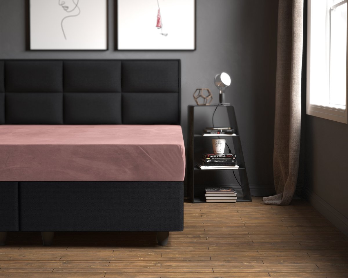 Premium Velvet Fitted Sheet | Vintage Pink | Single 90 x 200cm (L) x 30cm (D) - The Bedding & Blankets Store