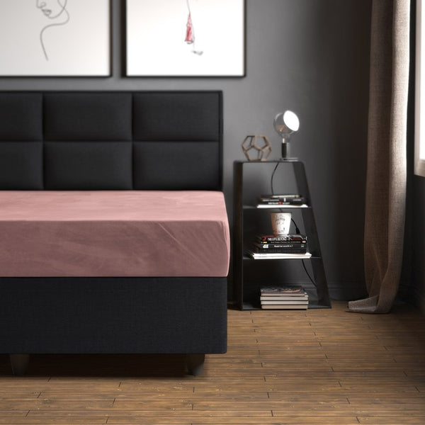 Premium Velvet Fitted Sheet | Vintage Pink | Single 90 x 200cm (L) x 30cm (D) - The Bedding & Blankets Store