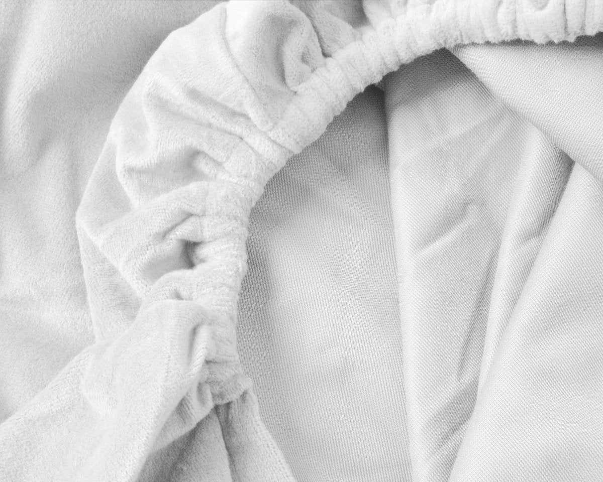 Premium Velvet Fitted Sheet | White | Single 90 x 200cm (L) x 30cm (D) - The Bedding & Blankets Store
