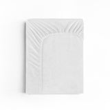 Premium Velvet Fitted Sheet | White | Single 90 x 200cm (L) x 30cm (D) - The Bedding & Blankets Store